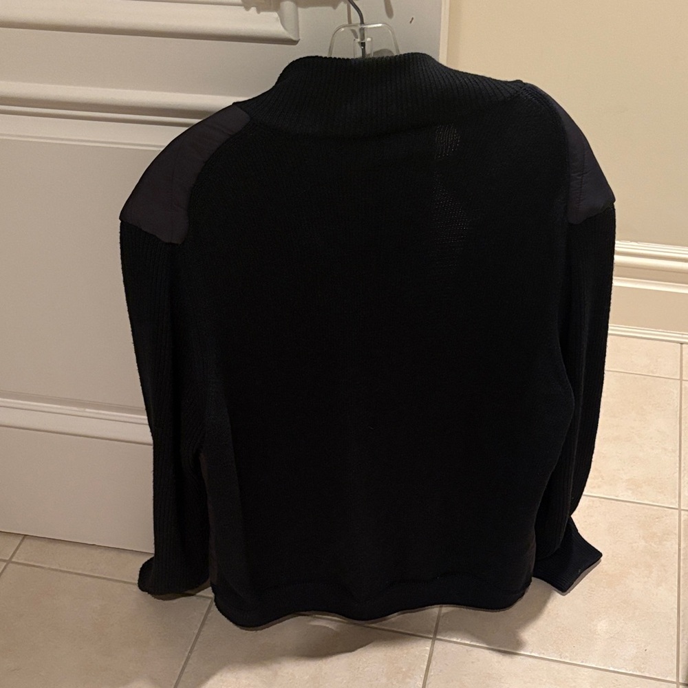 Magaschoni Navy Zip Up Sweater - Picture 3 of 3